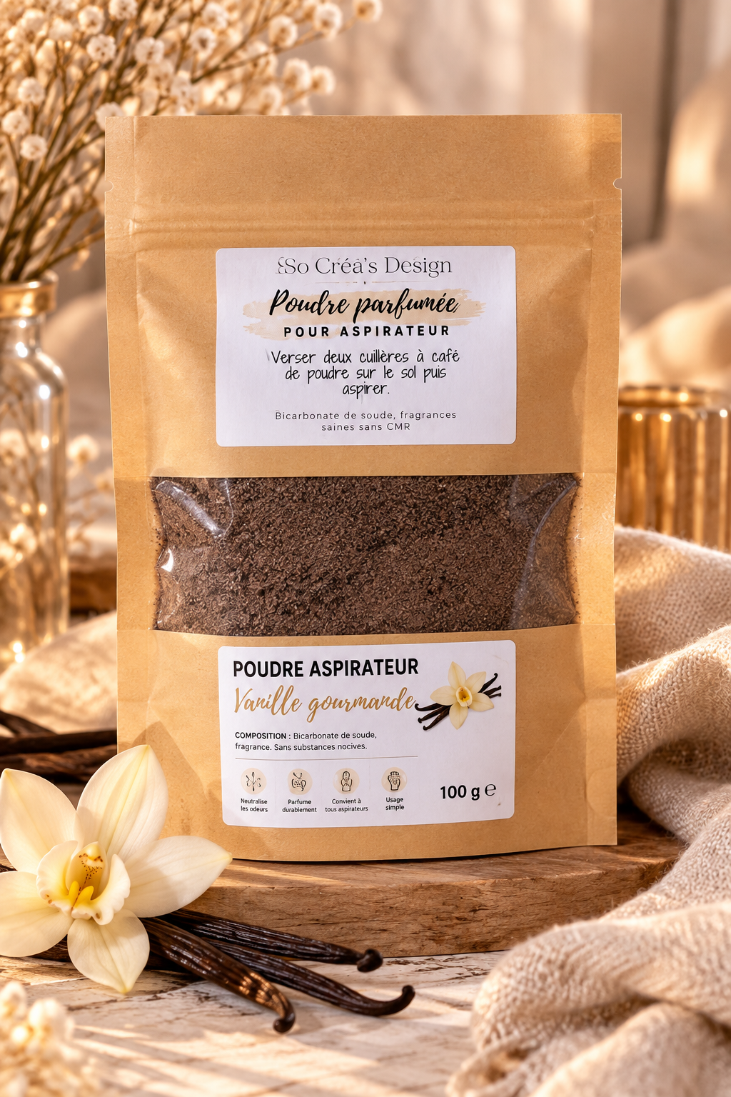 Poudre d'aspirateur parfumée – 100 g