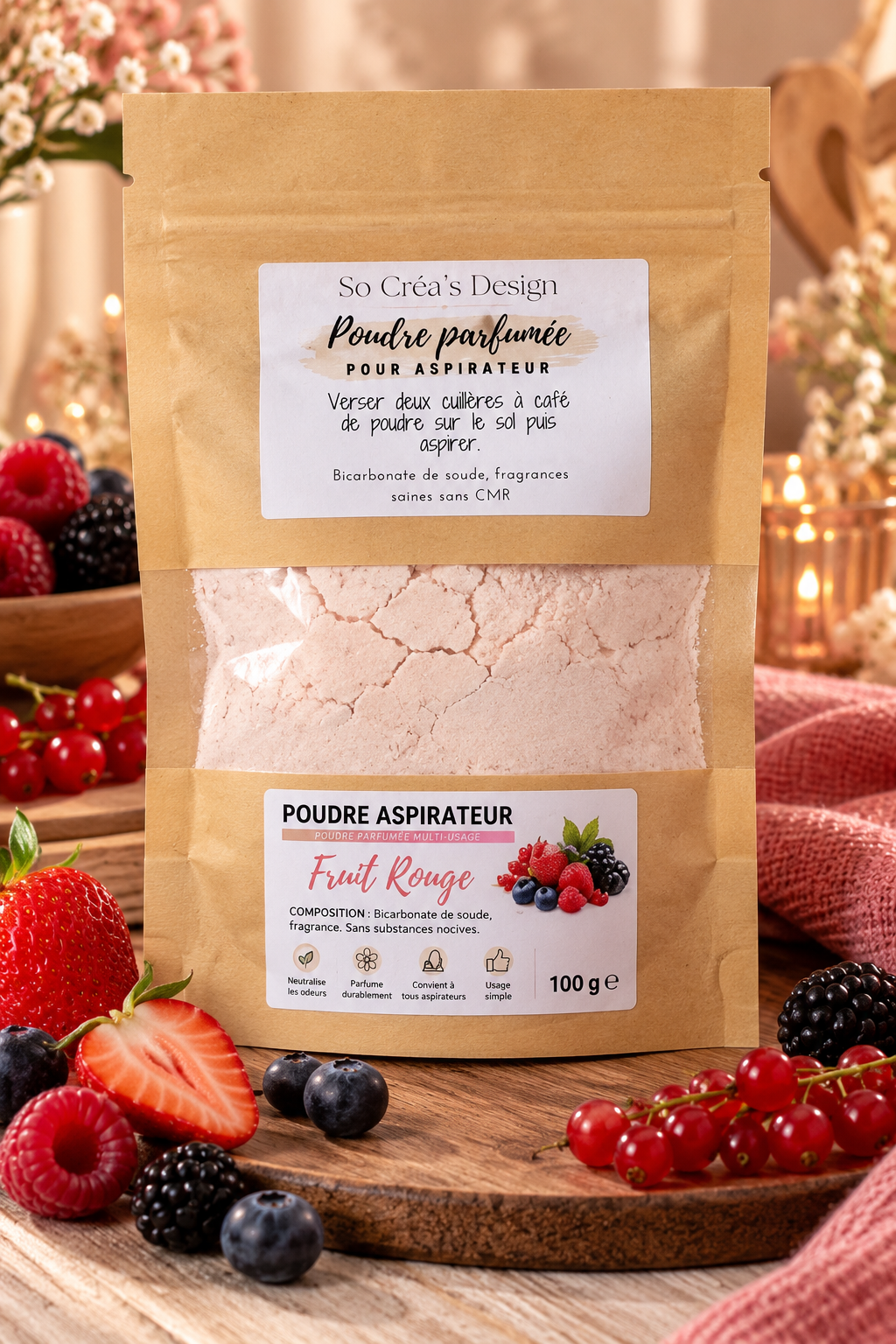Poudre d'aspirateur parfumée – 100 g