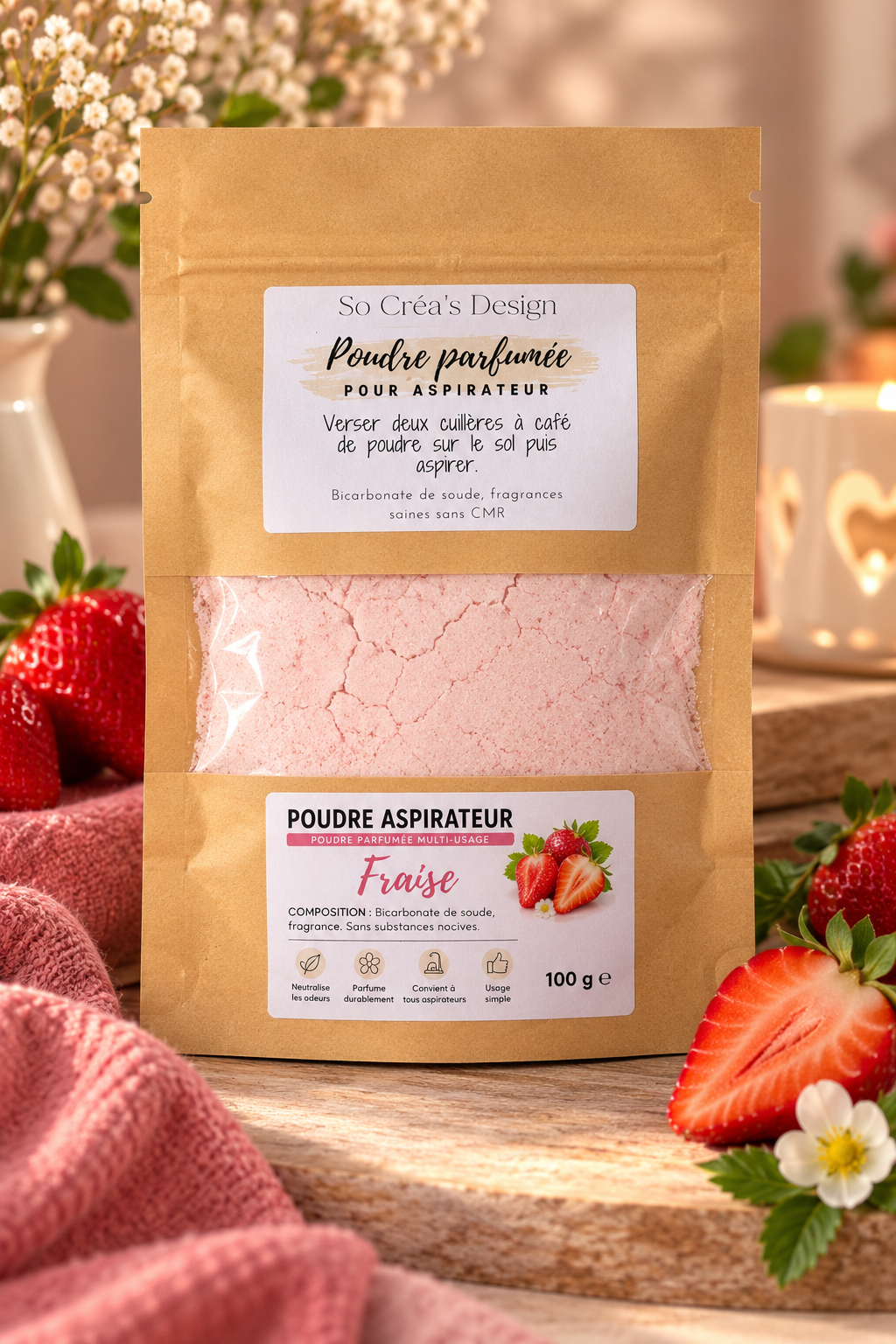 Poudre d'aspirateur parfumée – 100 g