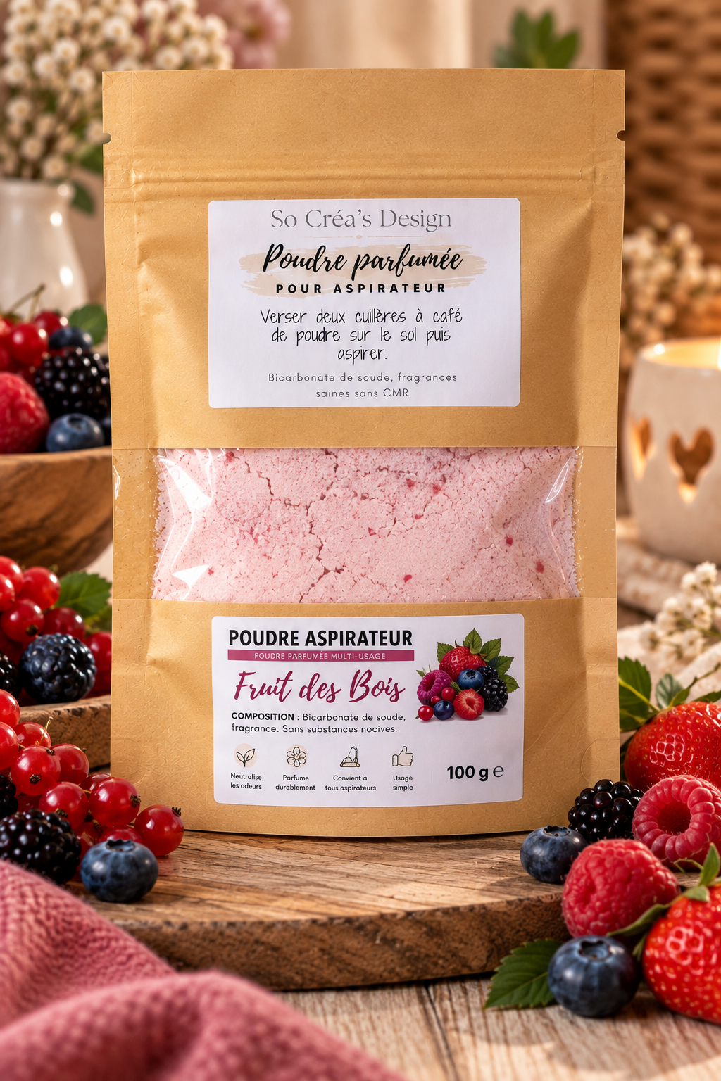 Poudre d'aspirateur parfumée – 100 g